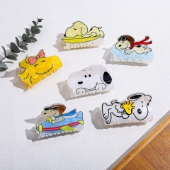 Snoopy 史努比 ins 风卡通小狗抓夹 亚克力鲨鱼夹少女盘发神器