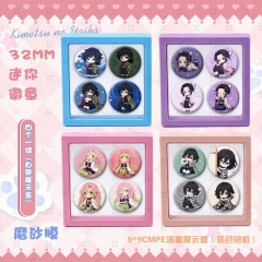 32mm 11 Styles Demon Slayer: Kimetsu no Yaiba Cartoon Pin Anime Tinplate Brooch
