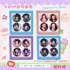 32mm 16 Styles Demon Slayer: Kimetsu no Yaiba Cartoon Pin Anime Tinplate Brooch