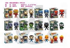 12PCS/SET POP Marvel's The Avengers Cartoon Anime PVC Figures