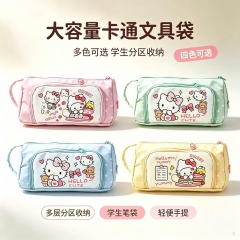 4 Styles Hello Kitty Cartoon Pencil Box Anime Pencil Bag
