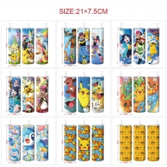 10 Styles Pokemon Cartoon Pattern 304 Stainless Steel Anime Thermos Cup/Vacuum Cup