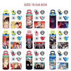10 Styles Jujutsu Kaisen Cartoon Pattern 304 Stainless Steel Anime Thermos Cup/Vacuum Cup