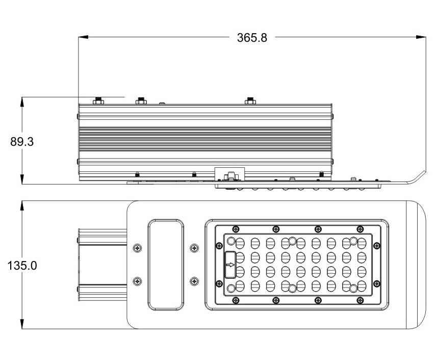 40w-slim-led-street-light-size