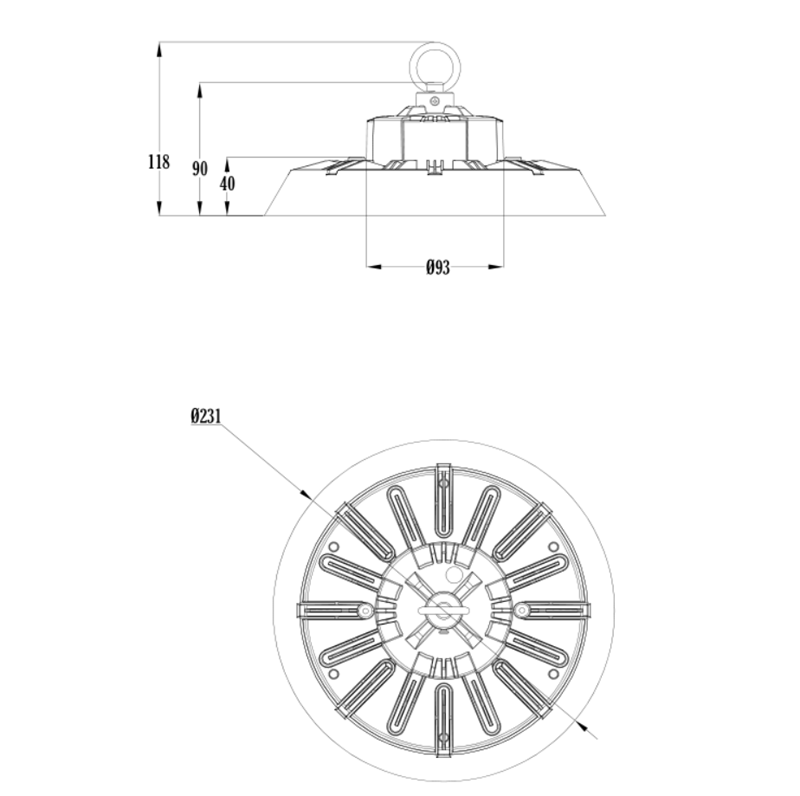 100w-ufo-led-high-bay-light-size