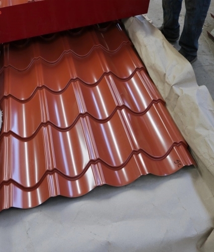 Construction Roof Corrugated Steel Sheet / Zinc Coated Roofing Metal / Color Coated Corrugated Steel Sheet