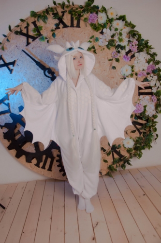 Albino dragon kigurumi Light Fury Costumes