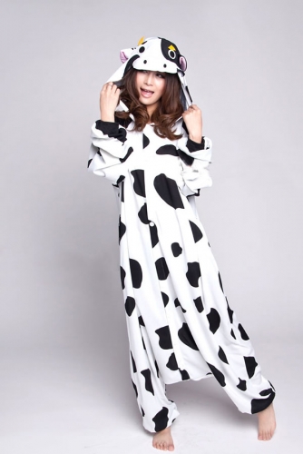 Cheap kigurumi Cow Animal Onesies Pajamas