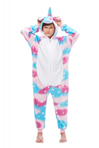 Unicorn Colorful Stars Kigurumi Onesies Pajama for Children