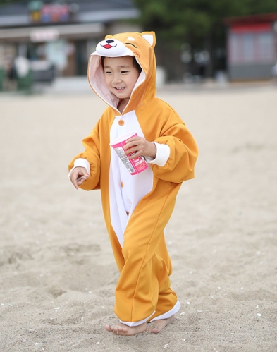 Cotton Kids Smiling Dog Animal Onesies Kigurumi