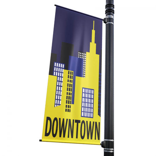 Street Pole Flag Banner 60x150CM (One Side)