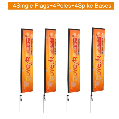 1Unit=4Kits (Blockbanners+Fbs56-Silver FlagPoles+Spike Bases)With Simple Bag