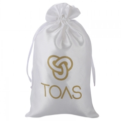 White satin bag