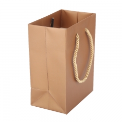 Luxury Custom Laminated Shopping Gift Packaging Paper Bag  with shoe cap rope