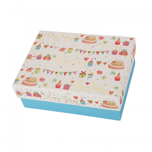 Happy Birthday Custom Paper Gift Case,Packaging Boxes with Lid,holiday,anniversary,special occasion package boxes,