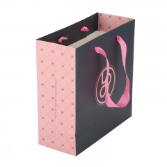 Luxury Ribbon Handles Gift Shopping Custom Printed Paper Bags With Your Own Logo