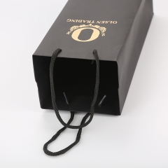 Matt Black Paper Bag For shopping jewlery small accessory