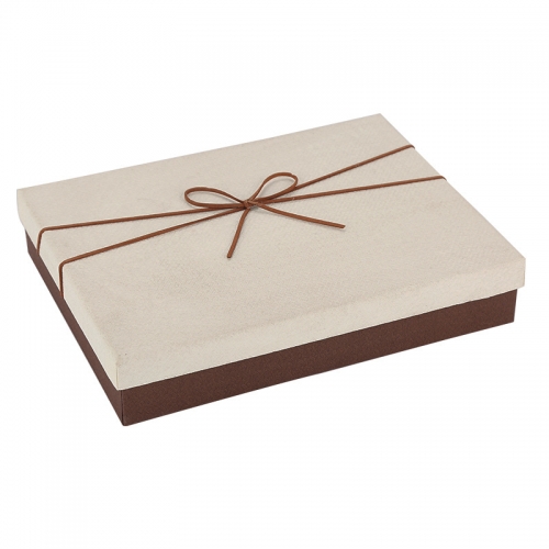 Popualr fancy paper high quality white cardboard gift box with bow tie,wrapping kit