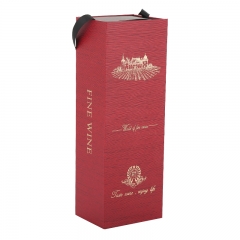 wine&liquor gift box with ribbon handles