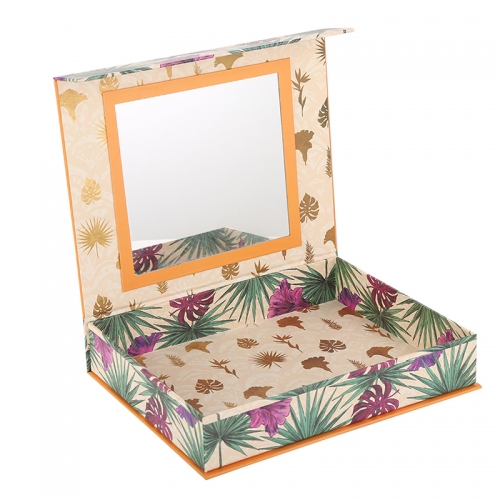 Custom Logo Handmade Rigid Cardboard Magnetic Closure Luxury Paper Gift Box with Mirror