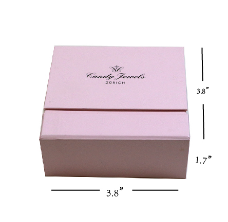 pink cardboard jewelry paper box