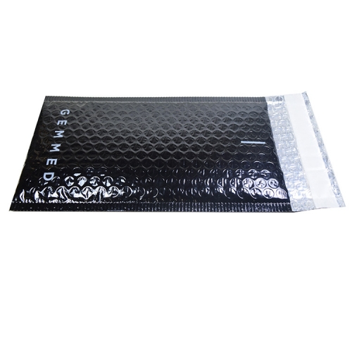 glossy black bubble mailer shipping bag