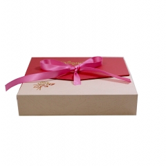 ribbon closure side open gift box