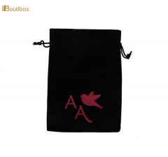 black velvet pouch bag /cheap organizer bag