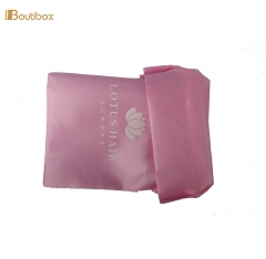pink satin pouch bag for hair extension