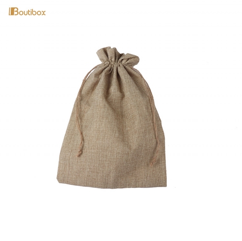 imintated linen/jute bag drawstring pouch bag