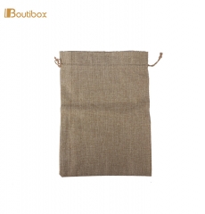 imintated linen/jute bag drawstring pouch bag