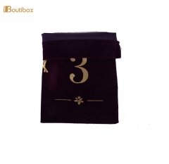 purple velvet bag fabric drawstring pouch