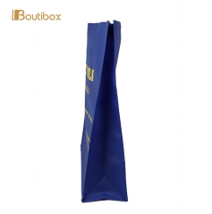 blue non-woven bag with foiled logo