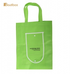 30*40*10CM green non-woven bag with small pocket