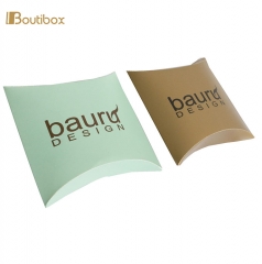 Promotional Cheap Price Kraft Pillow Boxes Image/ Printing Customized High Quality Pillow Shape Box