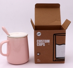 high quality E flute small paper shipping mailer box fast assembly chipboard ceramics mug cup postal boxes