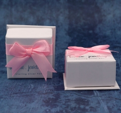 Factory Supply High Quality Valentine Pink Cardboard Gift Box Ribbon For Sale