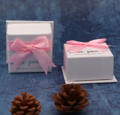 Factory Supply High Quality Valentine Pink Cardboard Gift Box Ribbon For Sale