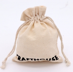 drawstring Style and Canvas Material indian cotton pouch bag