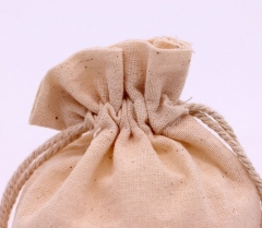 drawstring Style and Canvas Material indian cotton pouch bag