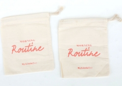 organic Cotton Canvas material drawstring gift pouch Bag wholesale