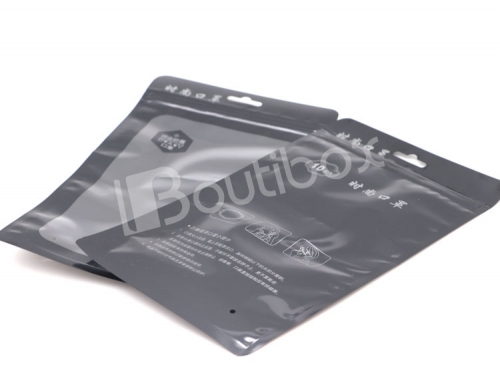 Laminated plastic mask packaging bag