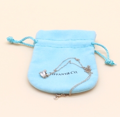 High end blue jewelry box bracelet with pouch inside