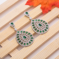 Luxury earrings with Glass Diamonds and Rhinestone
