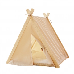 Haustierzelt, Pet-Tent, Katzenhaus, Hundezelt, Katzenzelt mit weichem Kissen, Tipi-Design