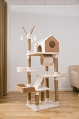 Kratzbaum, Katzenbaum, Katzenhöhle, Cat Tree, Sisal-Seil, Kratzstange, Stabil