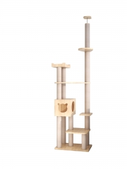 Cat tree, scratching post, ceiling friendly, easy replacement, adjustable height, cat cave, cat scratches, modular, made of pine wood