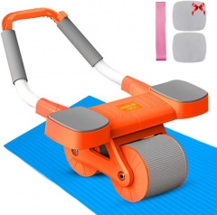 Abdominal muscle trainer set consisting of abdominal roller, knee mat and fitness band, fitness accessories for home, abdominal trainer, forearm trainer, back trainer, fitness training for abdominal training and muscle building