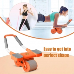 Bauchmuskeltrainer-Set aus Bauchroller, Kniematte und Fitnessband, Fitness Zubehör für Zuhause, Bauchtrainer Unterarmtrainer Rückentrainer Fitnesstraining für Bauchtraining und Muskelaufbau