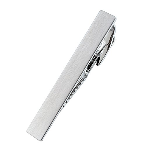 HAWSON Custom Unique Tie Clip Pin for Men Necktie Accessories Matt Rhodium (Matt Rhodium)